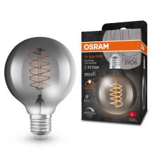 OSRAM LED VINTAGE E27 Glühlampe Globe 80 Smoke dimmbar 7,8W wie 30W extra warmweißes gemütliches Licht 1800K